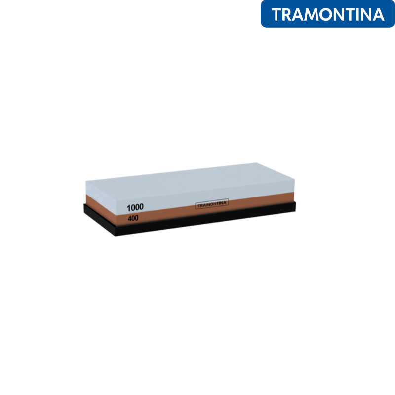 PIEDRA PARA AFILAR TRAMONTINA DOBLE FAZ GRANULACIÓN 1000 Y 400