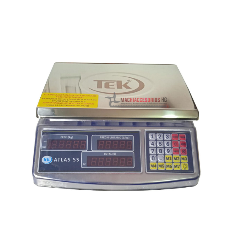 BALANZA LIQUIDADORA LAMINA DE ACERO ATLAS - 40 KLG